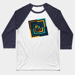 Angled Lines - Gold And Blue Edition Baseball T-Shirt